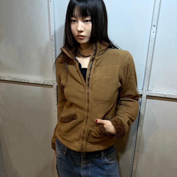 90s PATAGONIA brown reversible fleece jk