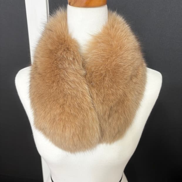 천연 폭스퍼 목도리/넥워머/머플러/집게형