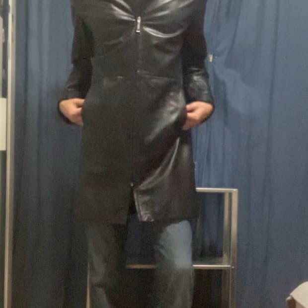 Afrika kueros 미들 레더 자켓