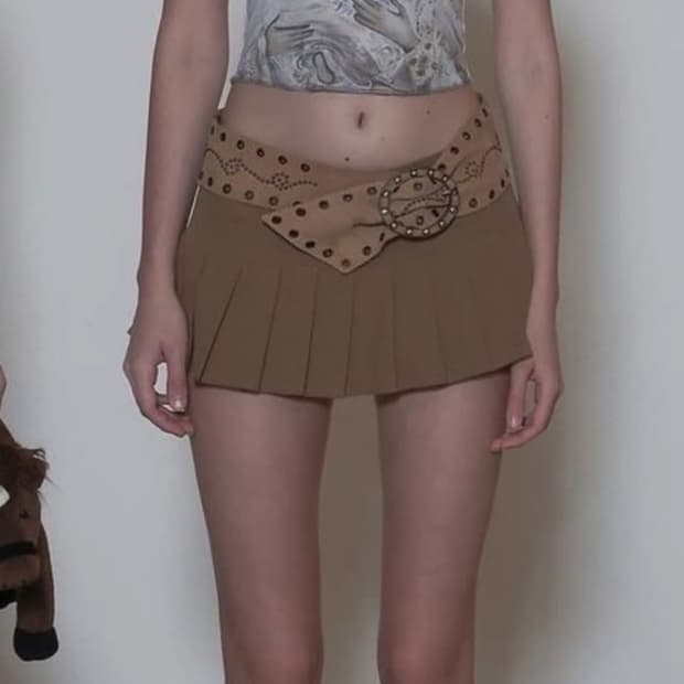 Sculptor Cotton Pleats Micro Skort