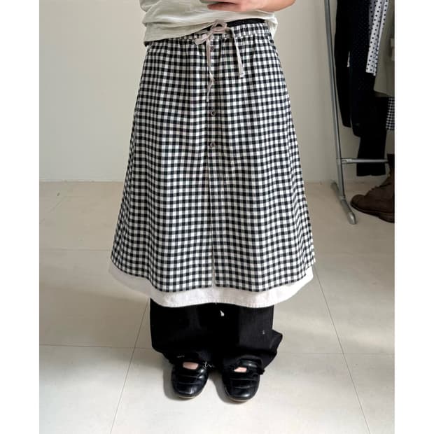 빈티지 레이어드 스커트