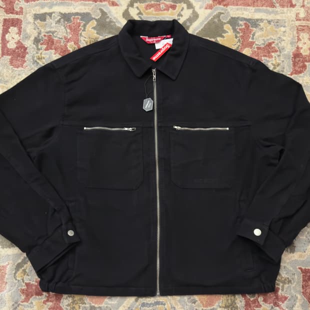 [슈프림] 25SS 몰스킨 워크 자켓 블랙 (XL)