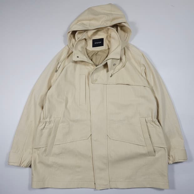 시스템 후드 야상 자켓