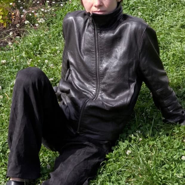 Mudule 레더 자켓 브라운 3