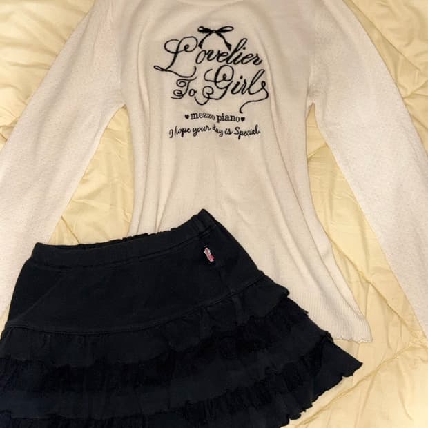 메조피아노 니트&스커트 set 라떼갸루 로걀 히메갸루