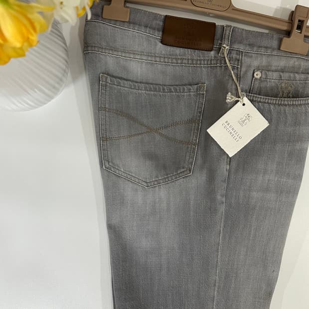 브루넬로 쿠치넬리 그레이 데님 팬츠 청바지