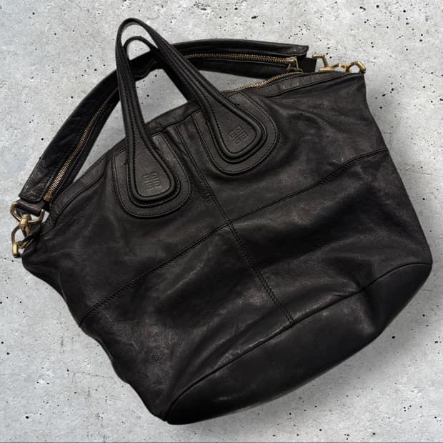 지방시 나이팅게일 레더 블랙 2WAY 토트백 숄더백