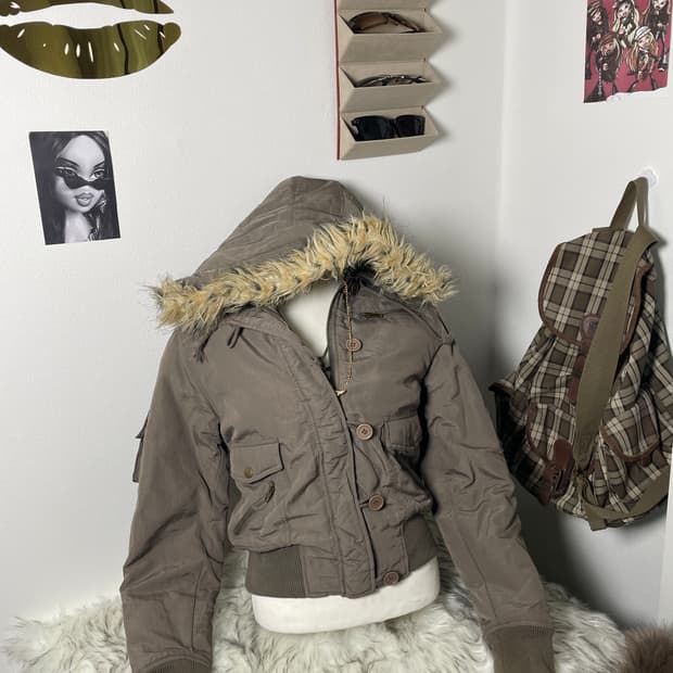 빈티지 N2b 스타일 퍼 봄버 자켓