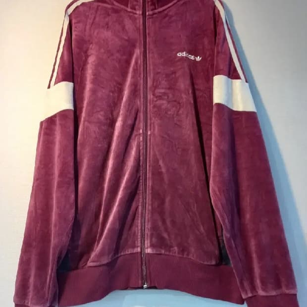 아디다스 희귀 벨벳 버건디 핑크 트랙탑 저지 져지집업110