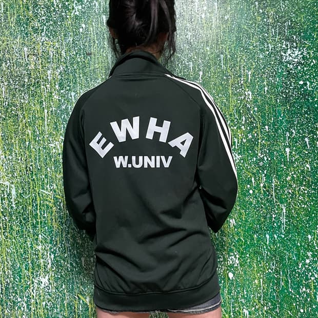 아디다스 이화여대 딥그린 스몰로고 져지 XL