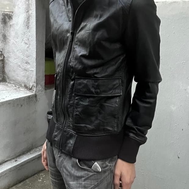 *rare* 2000s 히스테릭글래머 락시크 블랙 레 더자켓