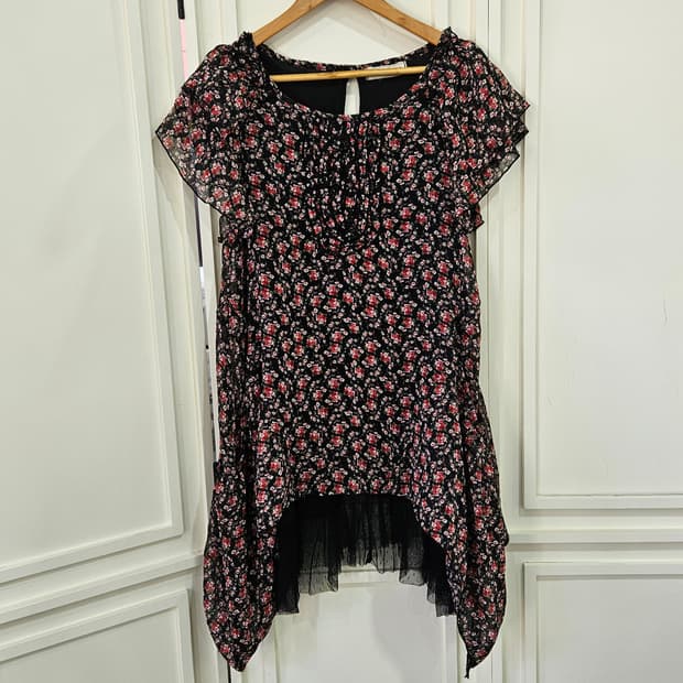 플라워 쉬폰 원피스