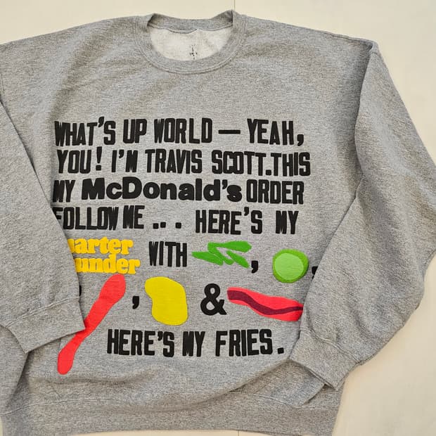 트래비스스캇 맥도날드 맨투맨 XL