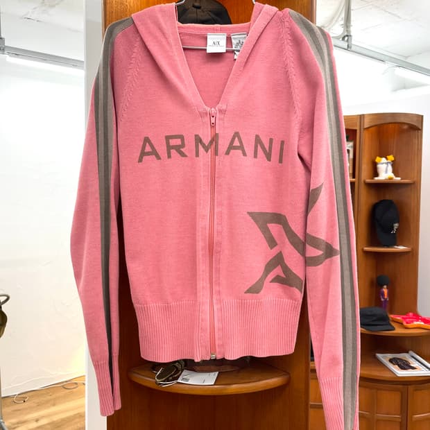 [S] 아르마니 익스체인지 니트 후드 집업