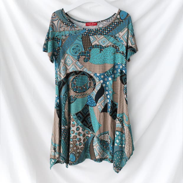 corso rosso) ethnic flared half T 