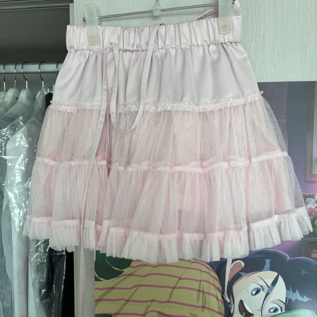 샤키리 샤샤 리버시블 스커트 핑크