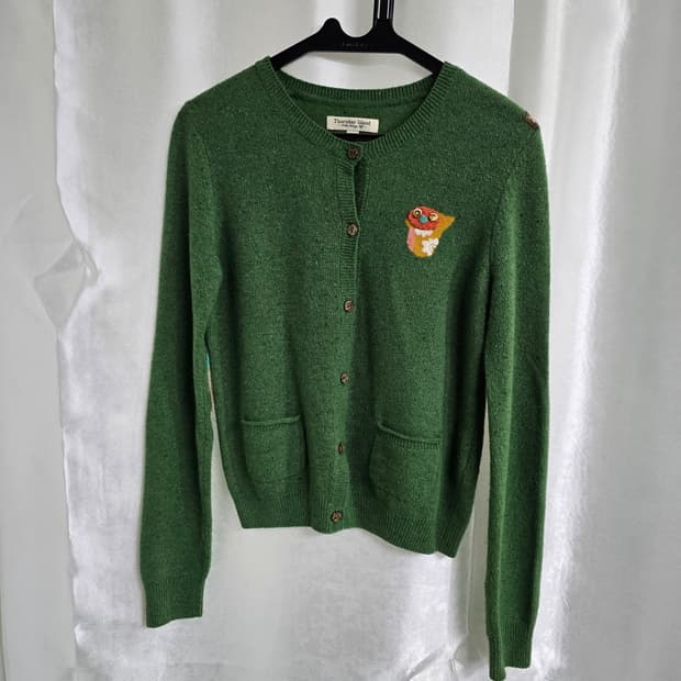 Thursday Island 그린색 자수 가디건 (1804)