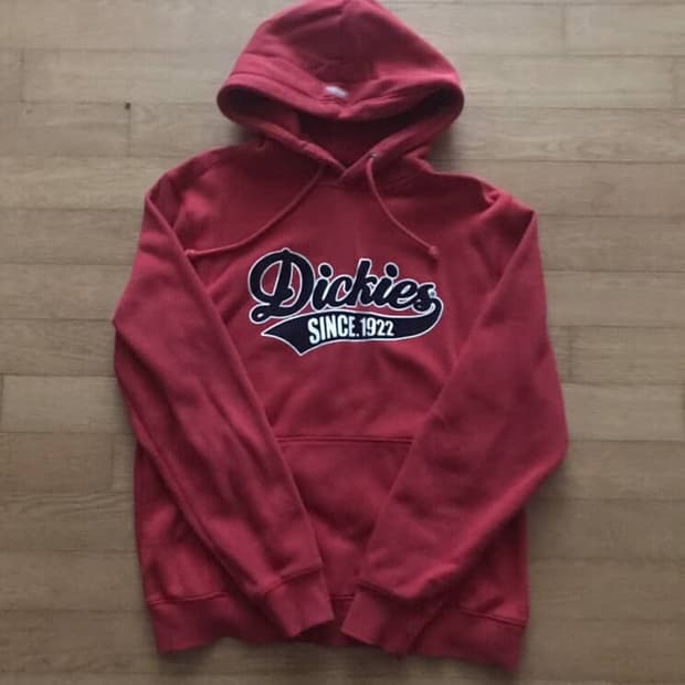 디키즈 후드티 레드