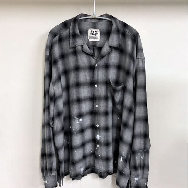 홈리스 hommless 레이온 셔츠 블랙 2사이즈