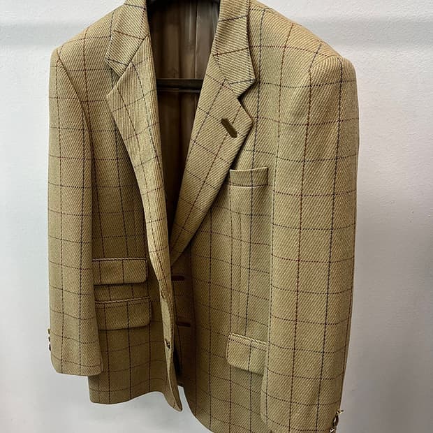 100-105) 닥스 클래식 금장 체크자켓 