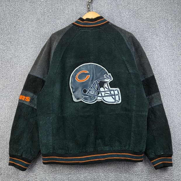 NFL 시카고 베어스 스웨이드 가죽 바시티 자켓 ( L ) / 13226
