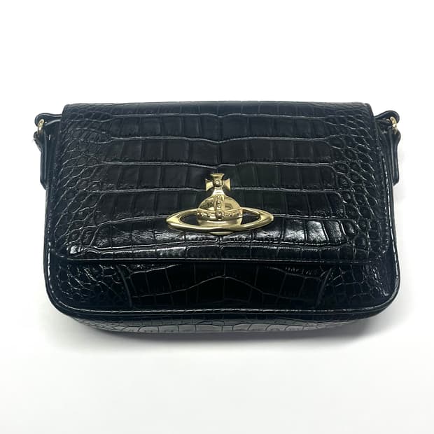 [Vivienne Westwood] 비비안웨스트우드 크록 레더 크로스백