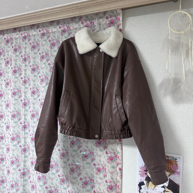 양털 카라 무스탕 자켓