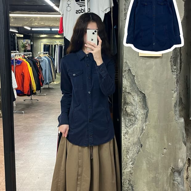 이자벨마랑 에투알 코튼 워크 자켓 네이비 #csz2195