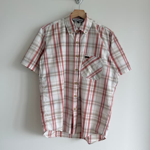 칼하트(Carhartt) 체크 반팔 셔츠