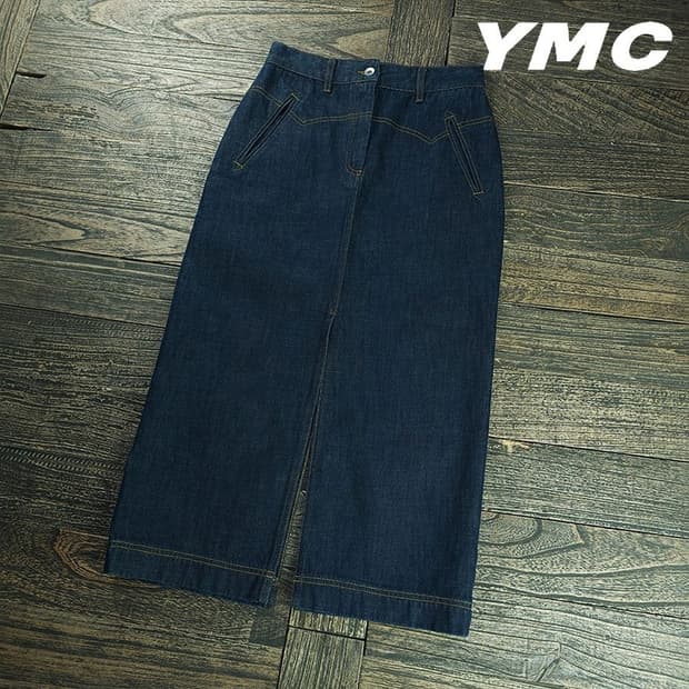 [YMC] 슬릿 데님 롱스커트 M20614