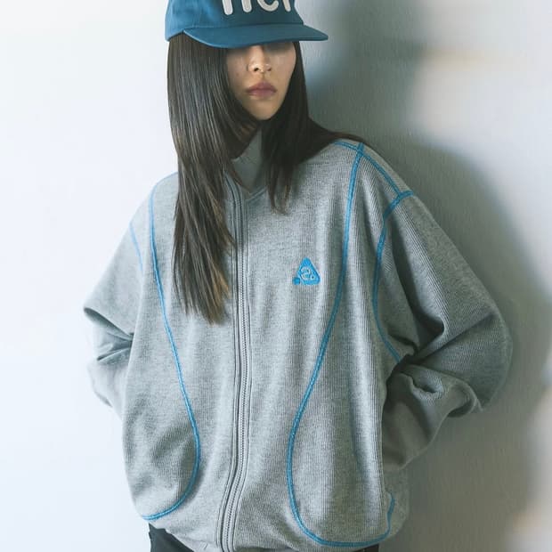 하이산 베이스볼 라인 스티치 집업 자켓 그레이 S