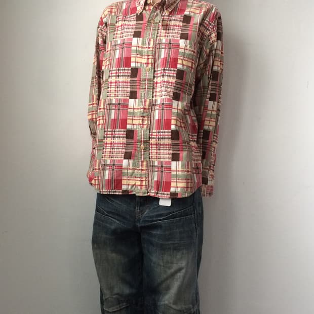 chaps Check pattern shirt
