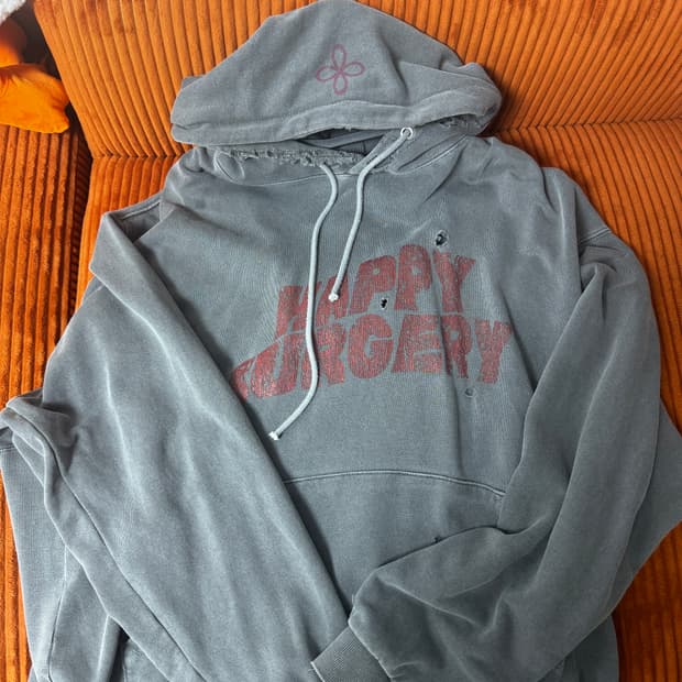 [M] 써저리x해피피플갤러리 피그먼트 오버핏 후드