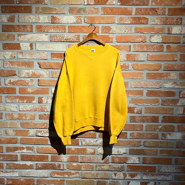 90s USA 빈티지 러셀 플레인 스웻 셔츠 맨투맨