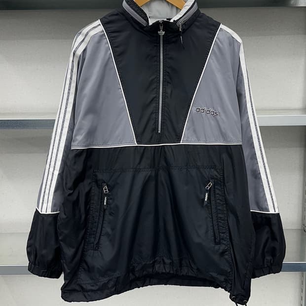 (XL)80~90'S 아디다스 반집업 바막-M796