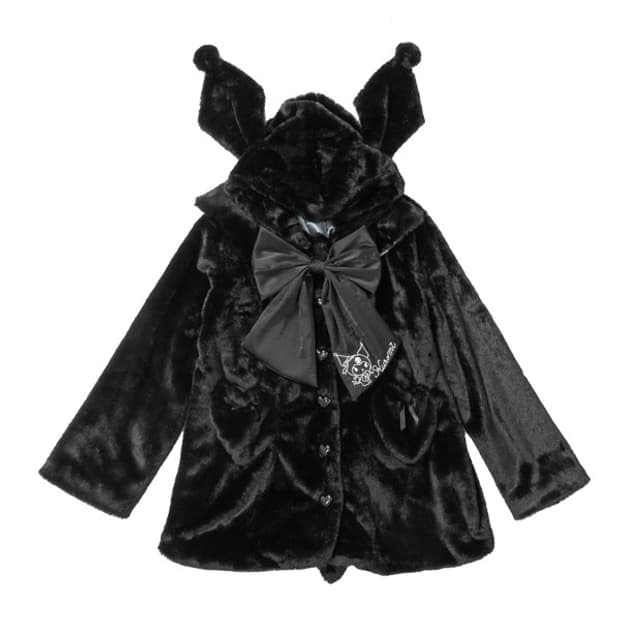 디마럽 x 산리오 쿠로미 콜라보 코트 모든부속 o 리본o꼬리o