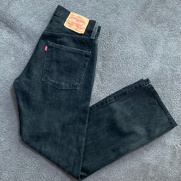 리바이스 501 블랙진 데님팬츠 W31 L32