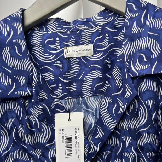 드리스 반 노튼 블루 셔츠 L사이즈 새상품