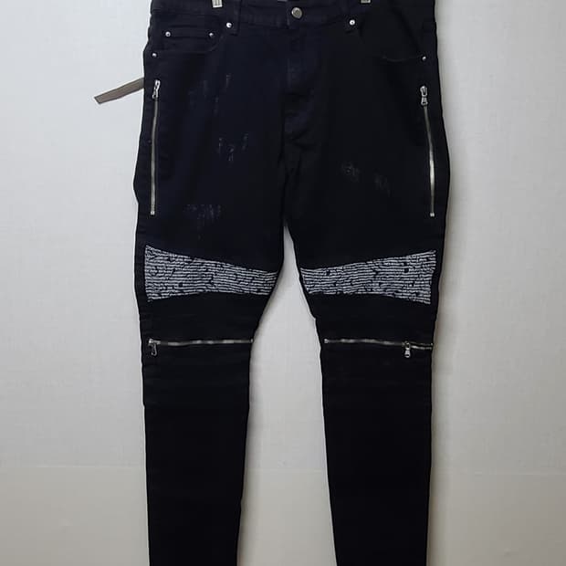 아미리 블랙 지퍼 디테일 데님 미착용 32