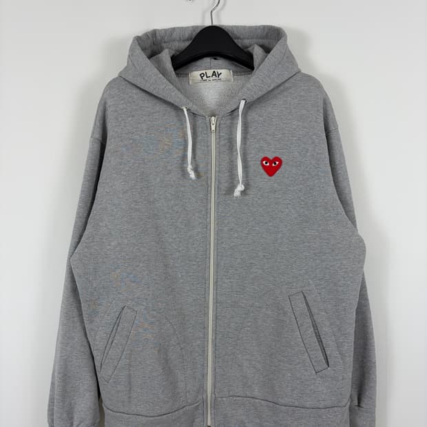a48) 꼼데가르송 플레이 5 하트 후드집업