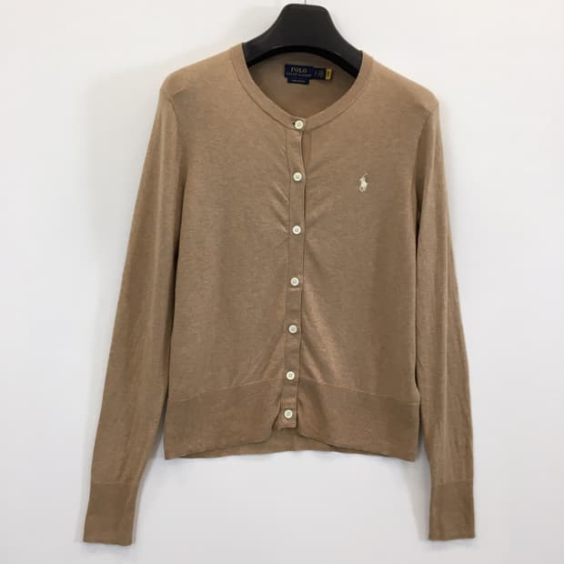 폴로 랄프로렌 QR백화점판 화이트포니 피마코튼 가디건 S 