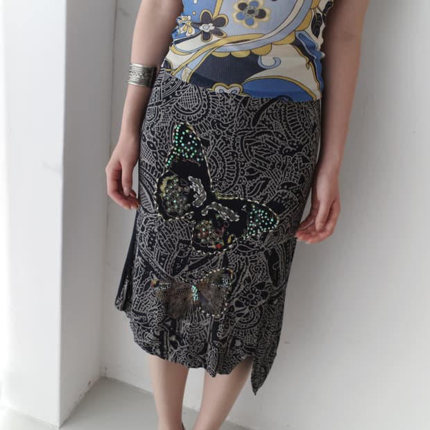 desigual) butterfly beads skirt