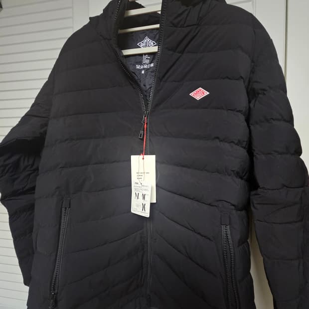 단톤 미들다운 후드 자켓 블랙 M