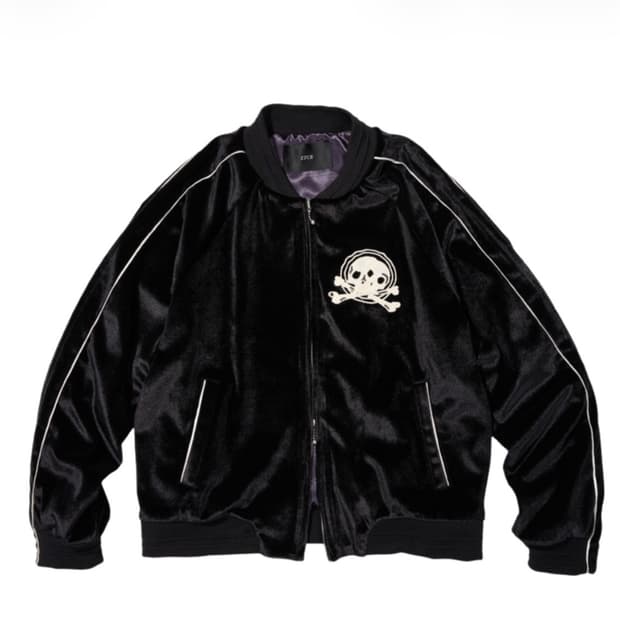 이티씨이 스컬 벨벳 수베니어 자켓 블랙