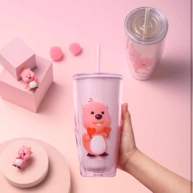 새상품)락앤락 잔망루피 빨대 텀블러 720ml