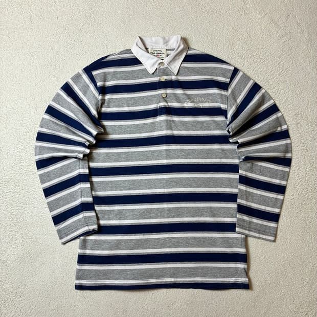 폴로 진스 00's 스트라이프 아메카지 카라 롱슬리브 PN7846