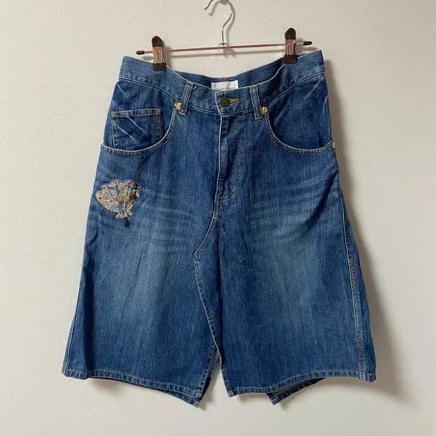 일본 빈티지 모리걸 하구미 청 스커트