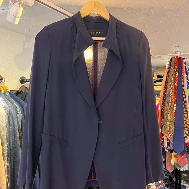 마인 네이비 싱글 자켓