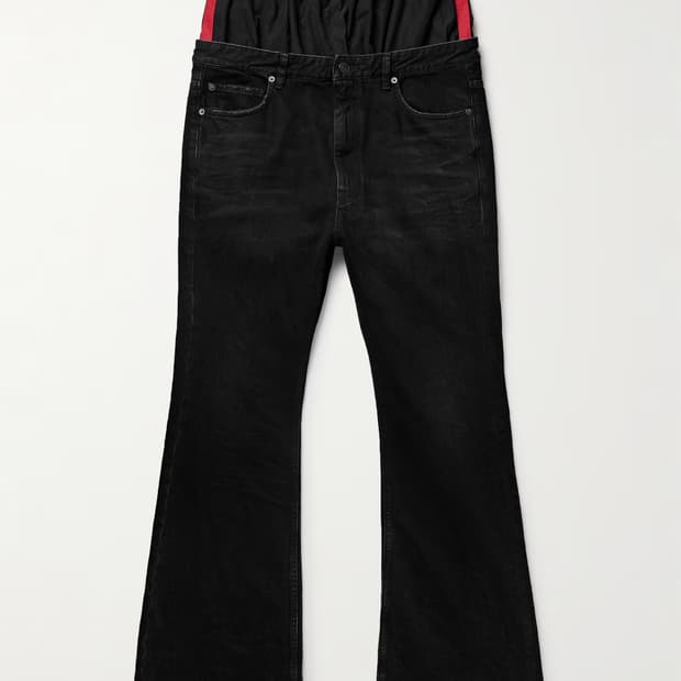 발렌시아가 레이어드 플레어 팬츠 L