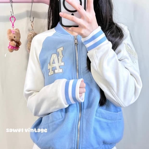 MLB 베이비블루 나그랑 솜사탕 동그리 면바시티 